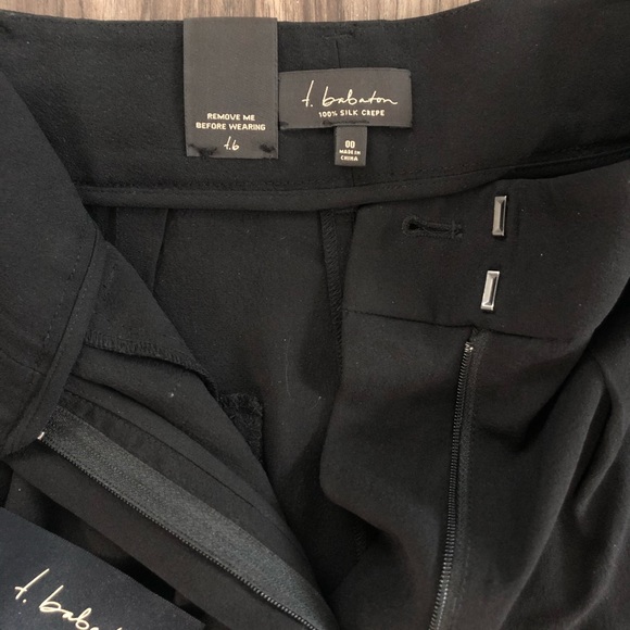 NWT Aritzia T.Babaton “Alan” Silk Pants - Picture 3 of 7